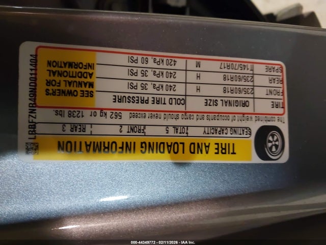 LRBFZNR49ND011404 Buick Envision Fwd Essence