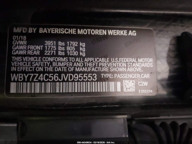 2018 BMW I3 WBY7Z4C56JVD95553 Photo 8