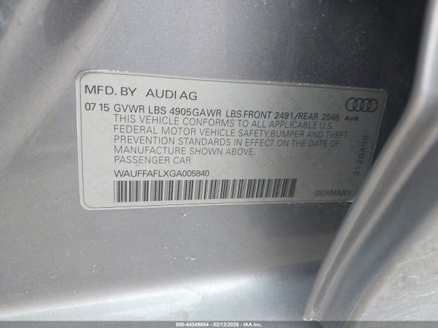 2016 AUDI A4 WAUFFAFLXGA005840 Photo 8