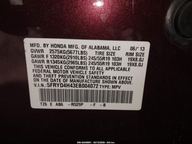 Aukcja sprzedaży 2014 Acura Mdx Technology Package, vin: 5FRYD4H43EB004072, numer aukcji: 44349981