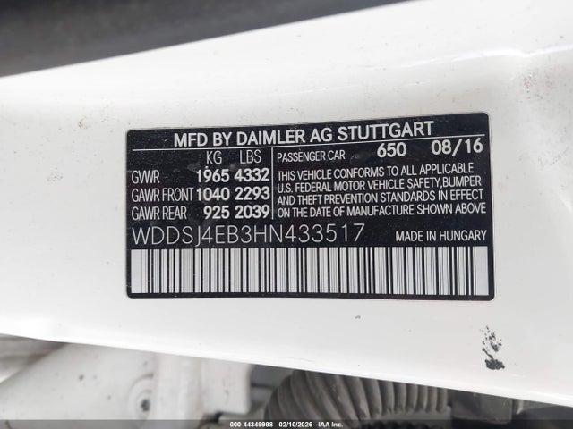 2017 MERCEDES-BENZ CLA 250 WDDSJ4EB3HN433517 Photo 8