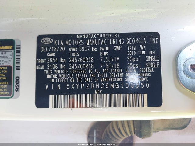 2021 KIA TELLURIDE 5XYP2DHC9MG150350 Photo 8