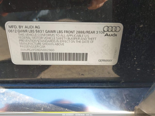 2013 AUDI A8 L WAURGAFD6DN002960 Photo 8