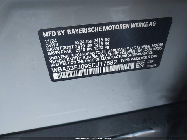 WBA53FJ09SCU17582 BMW 530i Xdrive