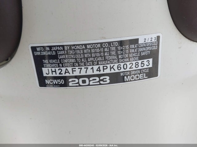 JH2AF7714PK602853 Honda NCW50