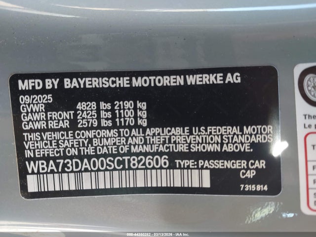 2025 BMW M440I WBA73DA00SCT82606 Photo 8