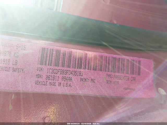 2015 DODGE DART 1C3CDFBB3FD435183 Photo 8