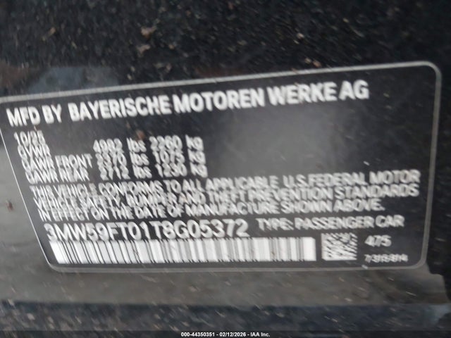 3MW59FT01T8G05372 BMW M340i Na