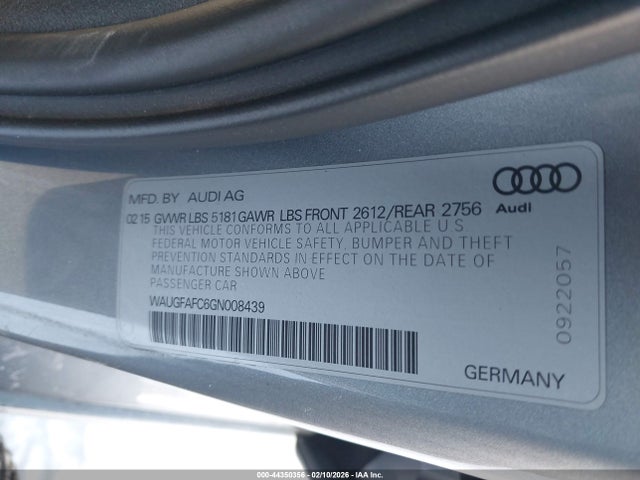 2016 AUDI A6 WAUGFAFC6GN008439 Photo 8