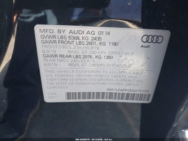 2014 AUDI Q5 WA1LFAFP2EA075395 Photo 8