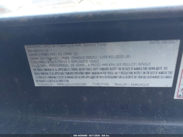59KBU2021H1001385 Summit Trailer Sales Inc Other