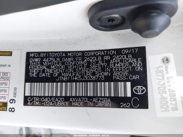 JTNB11HK5J3038773 Toyota CAMRY SE
