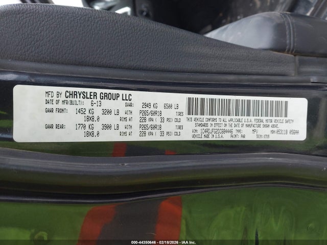 2013 Dodge Durango Special Service მანქანა იყიდება აუქციონზე, vin: 1C4RDJFG2DC684446, აუქციონის ნომერი: 44350646