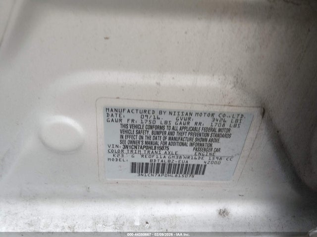 2017 NISSAN VERSA 3N1CN7AP0HL815075 Photo 8