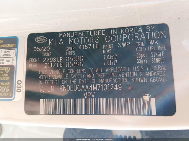 KNDEUCAA4M7101249 KIA SELTOS S
