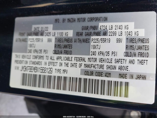 Mazda Cx-5 2.5 S Premium Plus 2022 JM3KFBEM6N1568129 Image 9