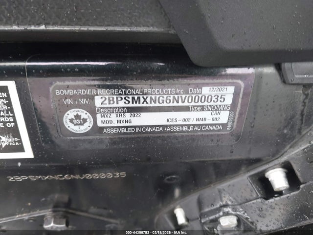Ski Doo Other 2022 2BPSMXNG6NV000035 Image 9