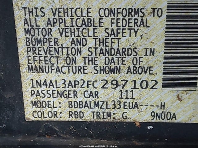 2015 NISSAN ALTIMA 1N4AL3AP2FC297102 Photo 8