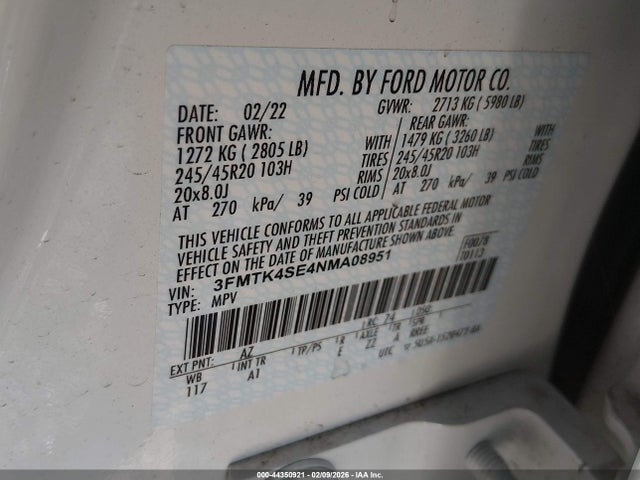 Ford Mustang Mach-e Gt 2022 3FMTK4SE4NMA08951 Image 9