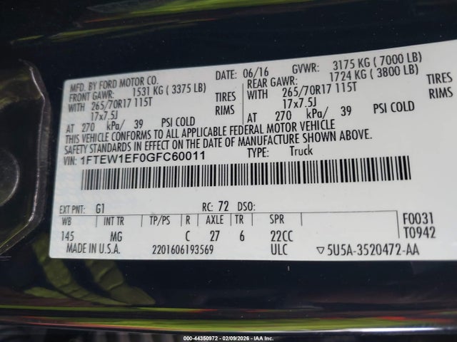 Ford F-150 Xlt 2016 1FTEW1EF0GFC60011 Image 9