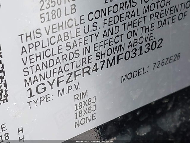 Продажа на аукционе авто 2021 Cadillac Xt4 Awd Sport, vin: 1GYFZFR47MF031302, номер лота: 44351007