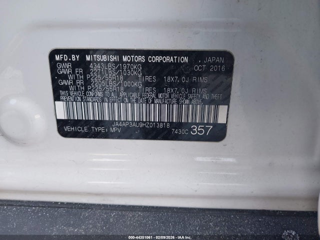 2017 MITSUBISHI OUTLANDER SPORT JA4AP3AU9HZ013818 Photo 8