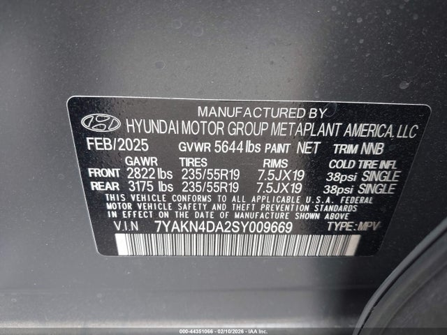 Hyundai Ioniq 5 Sel 2025 7YAKN4DA2SY009669 Image 9