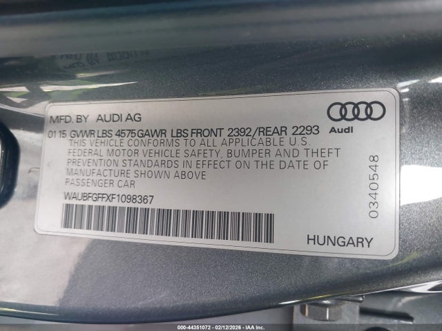 2015 AUDI A3 WAUBFGFFXF1098367 Photo 8