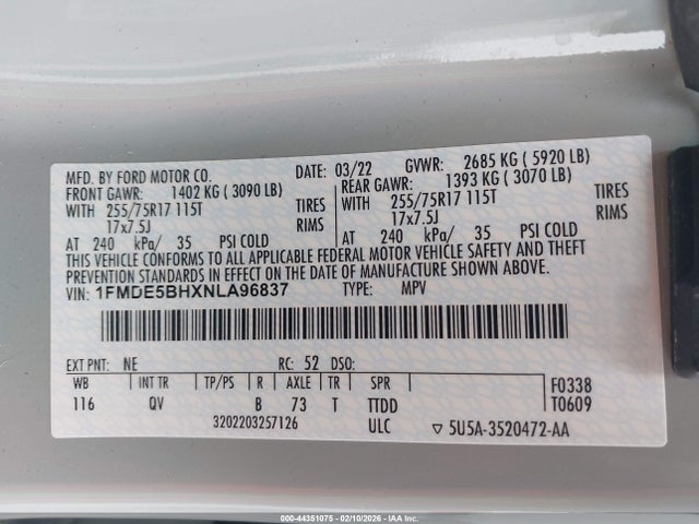 2022 FORD BRONCO 1FMDE5BHXNLA96837 Photo 8