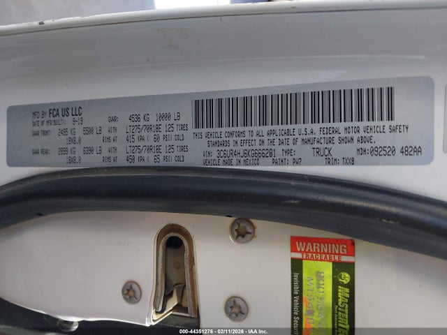 3C6UR4HJ6KG666281 RAM 2500