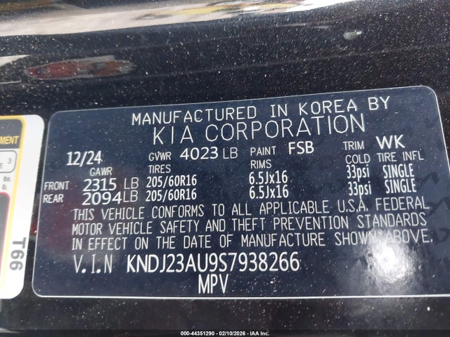 KNDJ23AU9S7938266 KIA SOUL LX