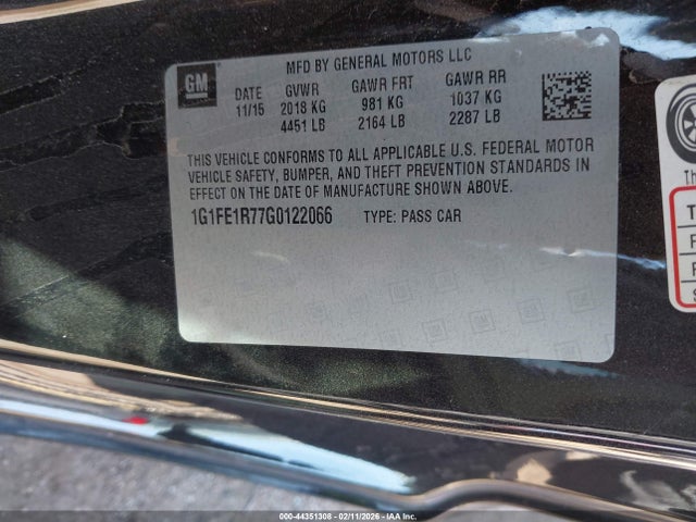 1G1FE1R77G0122066 Chevrolet Camaro 1ss