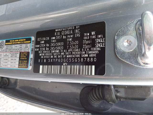 5XYP6DGC5SG587880 KIA Telluride S