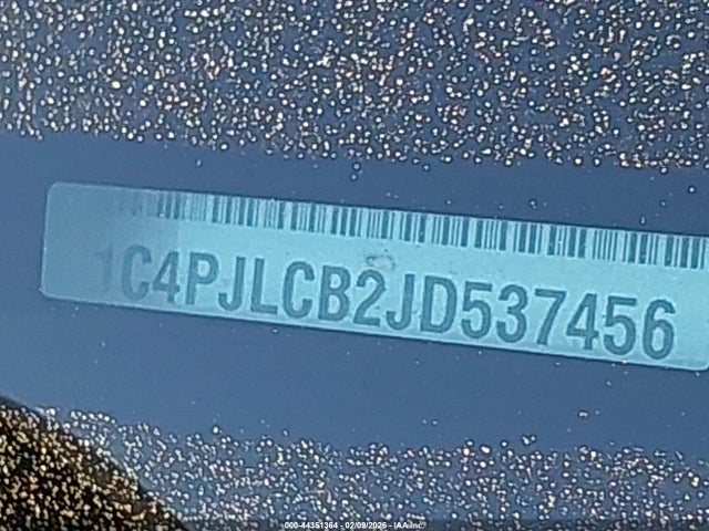 1C4PJLCB2JD537456 Jeep Cherokee Latitude Fwd