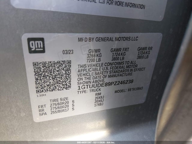 2023 GMC SIERRA 1500 1GTUUDE89PZ246238 Photo 8