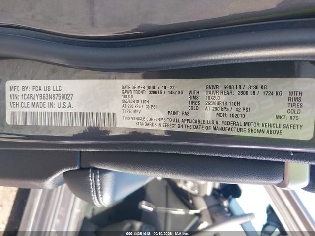 1C4RJYB63N8759027 Jeep Grand Cherokee 4xe Limited 4x4