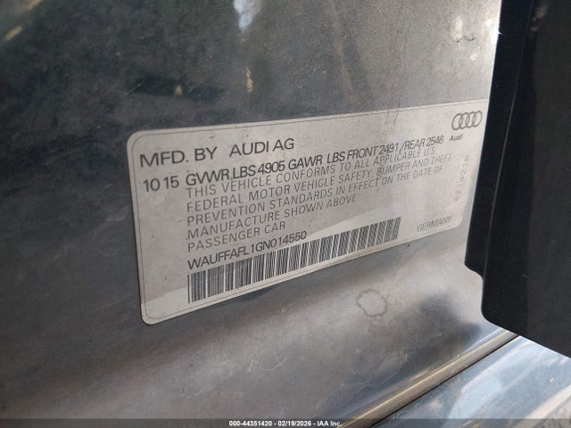 2016 AUDI A4 WAUFFAFL1GN014550 Photo 8
