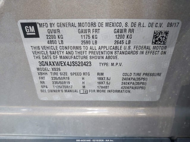 Chevrolet Equinox Premier 2018 3GNAXWEX4JS520423 Image 9