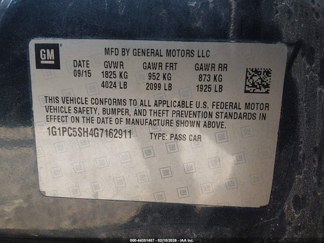 2016 CHEVROLET CRUZE LIMITED 1G1PC5SH4G7162911 Photo 8