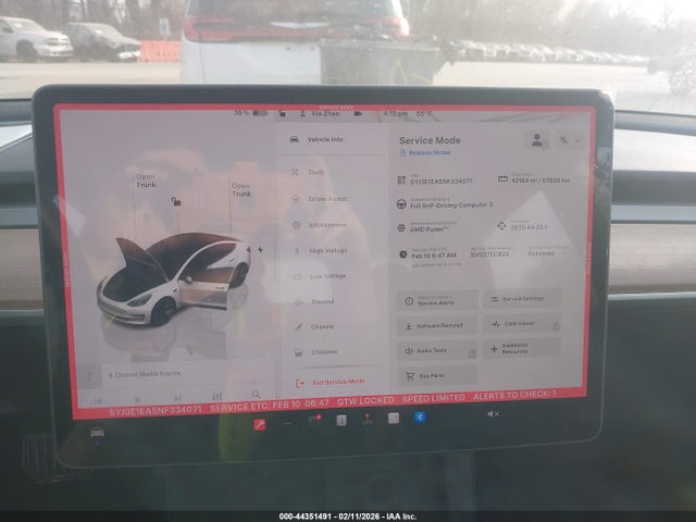 Продаж на аукціоні авто 2022 Tesla Model 3 Rear-wheel Drive, vin: 5YJ3E1EA5NF334071, номер лоту: 44351491