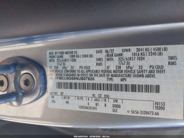 2022 FORD ESCAPE 1FMCU9G68NUB07826 Photo 8
