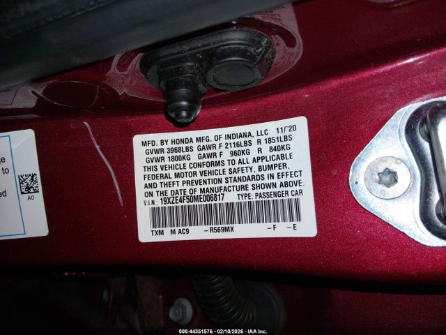 19XZE4F50ME006817 Honda INSIGHT EX