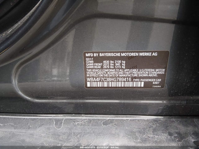 2017 BMW 430I GRAN COUPE WBA4F7C38HG789416 Photo 8