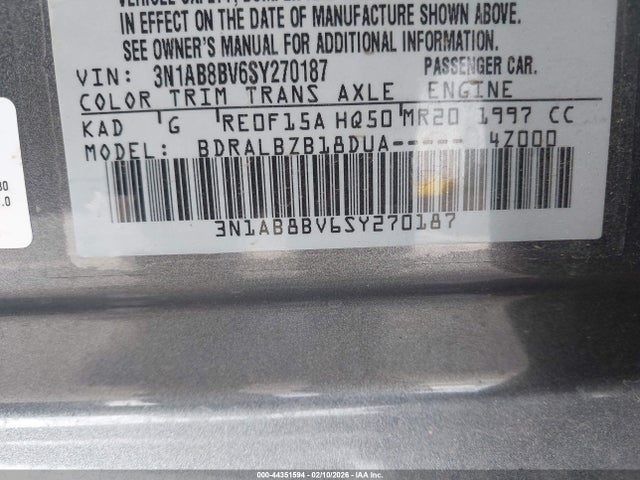 3N1AB8BV6SY270187 Nissan SENTRA S
