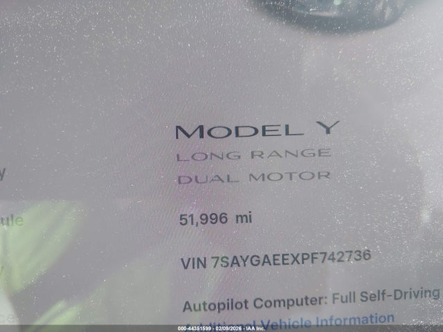 2023 TESLA MODEL Y 7SAYGAEEXPF742736 Photo 6