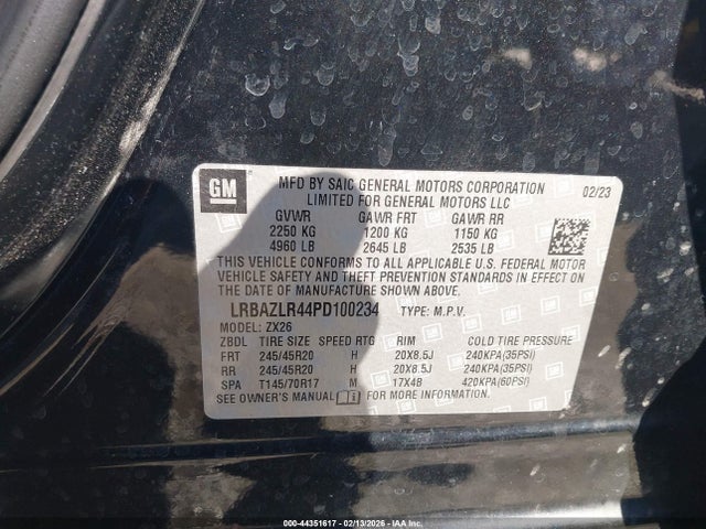 2023 Buick Envision Preferred Fwd მანქანა იყიდება აუქციონზე, vin: LRBAZLR44PD100234, აუქციონის ნომერი: 44351617