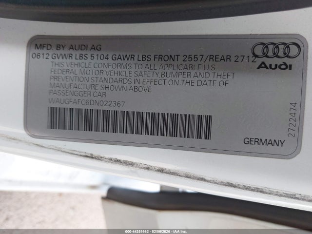 2013 AUDI A6 WAUGFAFC6DN022367 Photo 8