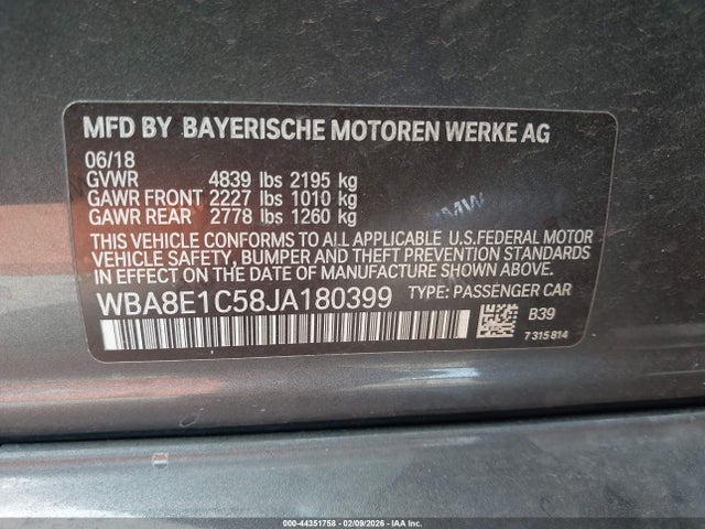 2018 BMW 330E WBA8E1C58JA180399 Photo 8