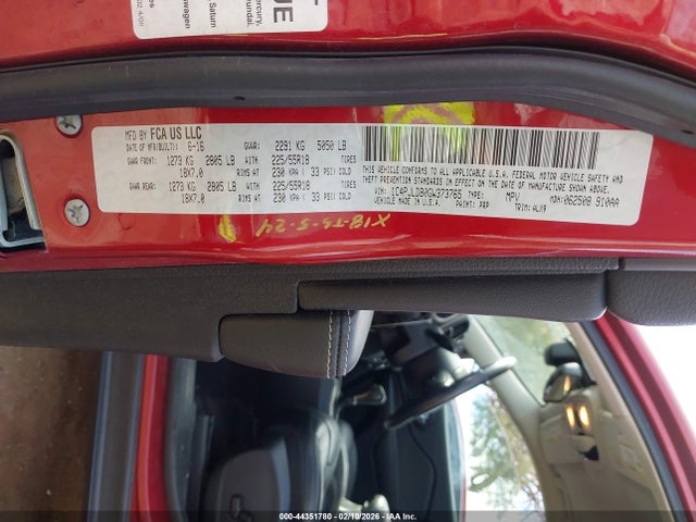 Jeep Cherokee Limited 2016 1C4PJLDB0GW373765 Image 9