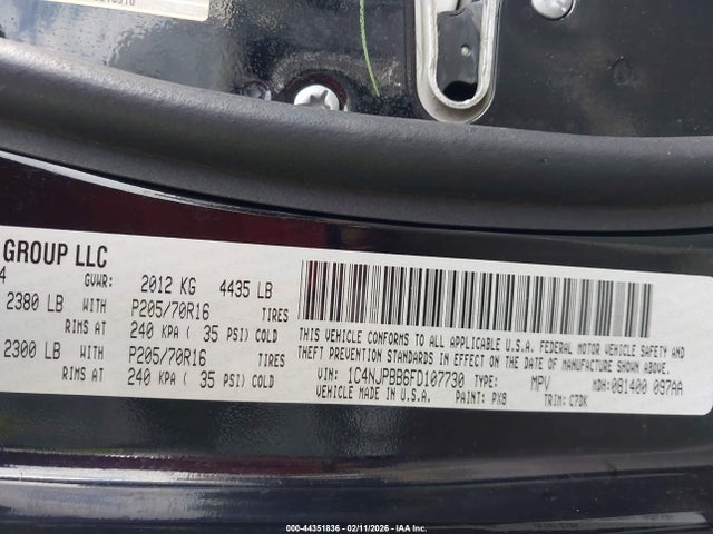 Jeep Patriot Sport 2015 1C4NJPBB6FD107730 Image 9